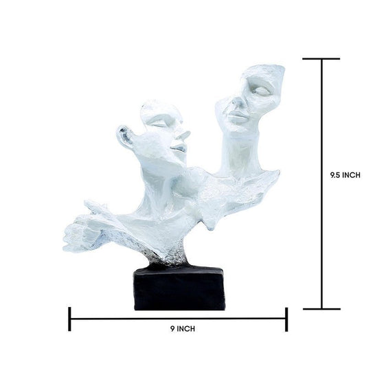 Abstract Couple Sculpture Resin Figurine Modern Love Statue for Home Decor, Anniversary Valentine's Day Gift