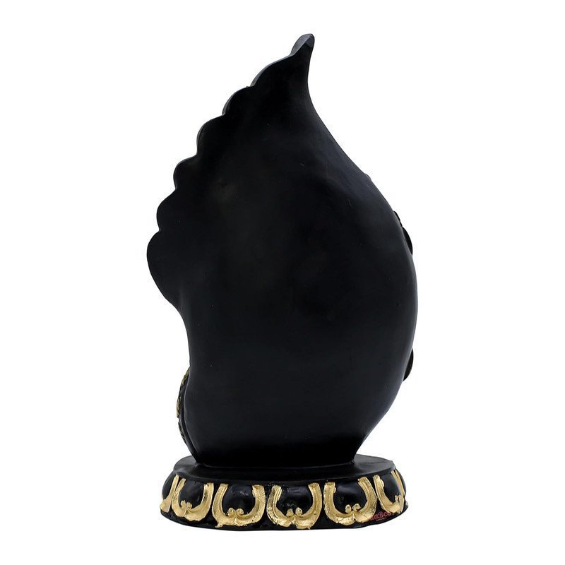 Ganesha Statue Sitting on a Mouse - Black and Gold Decorative Figurine for Home & Office - Hindu God of Wisdom and Prosperity - Perfect for Diwali and Ganesh Chaturthi