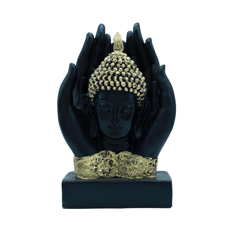 Gold Buddha Statue for Home Decor, 10 Resin Enlightenment Sculpture, Yoga Zen Accent, Spiritual Gift & Feng Shui Ornament
