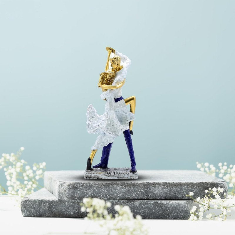 Stunning Dancer Statue with Gold Accents - Perfect for Living Room Decor