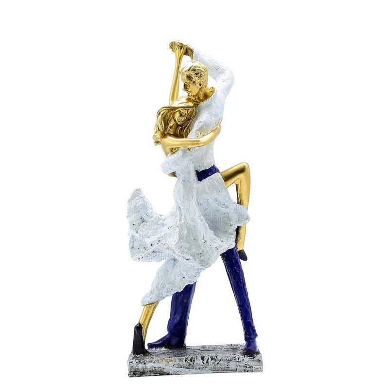 Stunning Dancer Statue with Gold Accents - Perfect for Living Room Decor