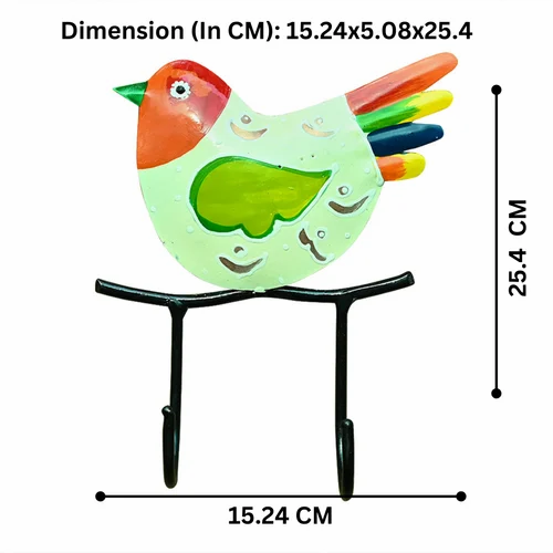 Beautiful Metal Single Bird Key Holder for Wall Decor | Handcrafted Decorative Key Hanger | Stylish Home Entryway Organizer