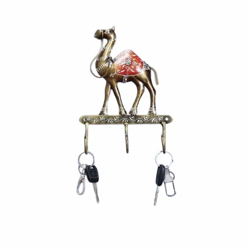 Decorative Wall Mounted Metal Camel Key Holder | Handcrafted Key Hanger | Artistic Home & Entryway Wall Decor Organizer