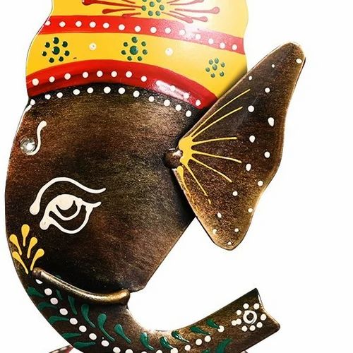 Decorative Ganesh Face T Lite in Metal | Handcrafted Tea Light Holder | Elegant Home & Temple Decor Accent