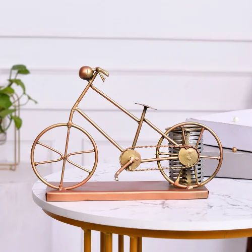 Metal Cycle Pen Stand | Handcrafted Bicycle Design Table Organizer | Decorative Desk Accessory for Home & Office Décor