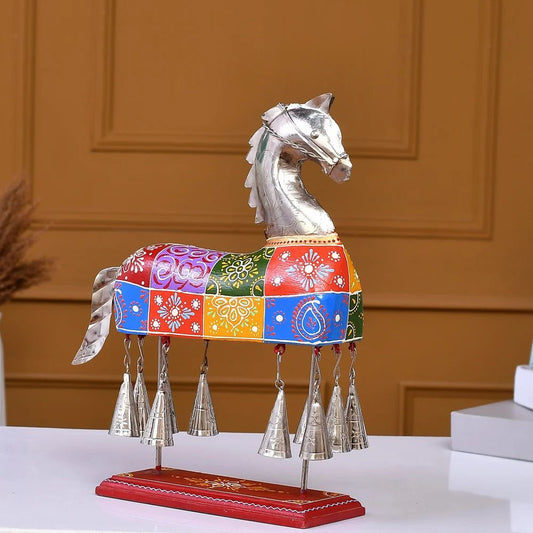 Decorative Metal Horse Bell | Vintage-Style Handcrafted Door Hanging Bell for Home Décor, Garden & Entrance | Artistic Metal Craft Gift