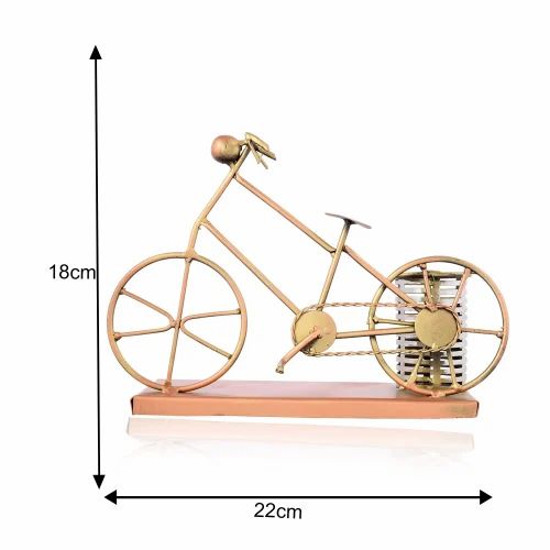 Metal Cycle Pen Stand | Handcrafted Bicycle Design Table Organizer | Decorative Desk Accessory for Home & Office Décor